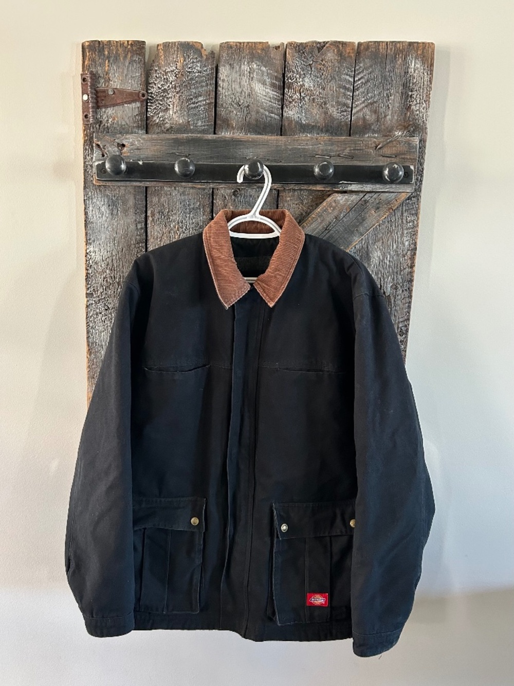 Men's Dickies Chore Style Blanket Lined Jacket w/Brown Corduroy Collar